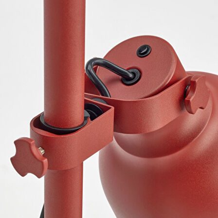 Yer ve okuma lambası, kahverengi-kırmızı