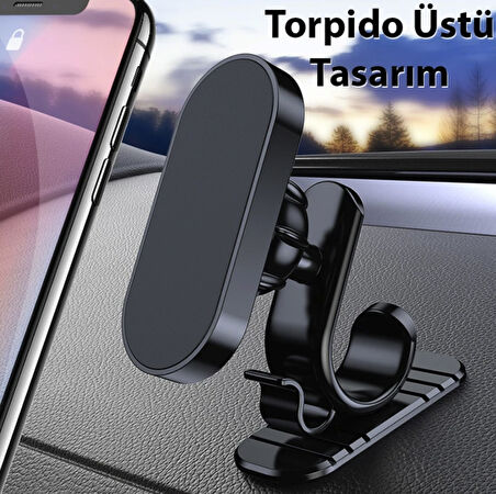 Teyla Modey Y 8 mıknatıslı çok güçlü araç içi torpido telefon tutucu yatay/dikey kullanım