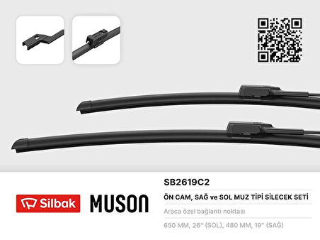 SİLECEK SÜPÜRGESİ 650/480MM MUZ TİPİ PASSAT 3G2 . VARİANT 3G5 2011-2014-ARTEON 2003-2017