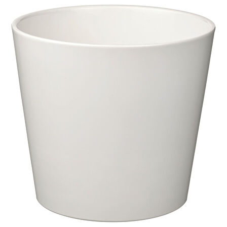 Toprak saksı, beyaz, 24 cm, iç mekan