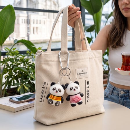 BakGelAl Sevimli Panda Squishy Anahtarlık – Sıkılabilir Yumuşak Stres Oyuncağı Çanta Süsü