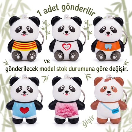 BakGelAl Sevimli Panda Squishy Anahtarlık – Sıkılabilir Yumuşak Stres Oyuncağı Çanta Süsü