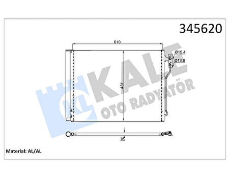 KLIMA RADYATORU BMW F07 F10 F11 F18 64536805453
