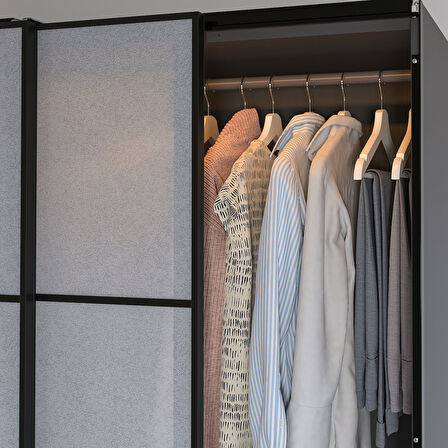 LED'li sensörlü dolap aydınlatması, koyu gri, 96 cm