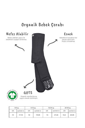 Bistyle Tekli Kaymaz Mix Havlu Külotlu Çorap 50501 Antrasit