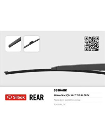 SILECEK SUPURGESI ARKA MUZ TIP 400mm C5 10 / 0402 / 08 VECTRA C GTS 10 / 05 ZAFIRA II 07 / 05 02 /