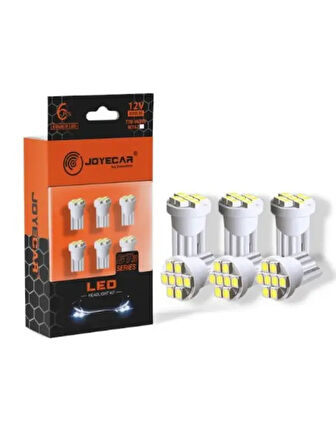 JOYECAR GT3 SERISI T10 194 W5W IC AYDINLATMA AMPULU 6 ADET KIRMIZI