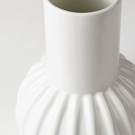 Seramik vazo, beyaz, 27 cm