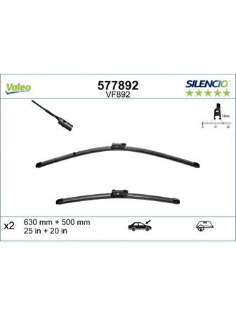 SILECEK SUPURGESI SWF VISIOFLEX FLAT BLADE (X2) / (630+500 MM) VOLVO XC90 15 S90 II (234 16 V90 II