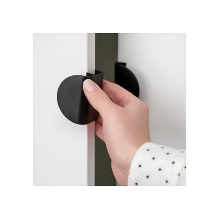 Kulp, siyah, 60 mm, 2 adet