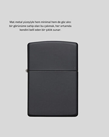 Ergonomik Metal Çakmak Mat Kaplamalı ve Şık Tasarımlı Aksesuar