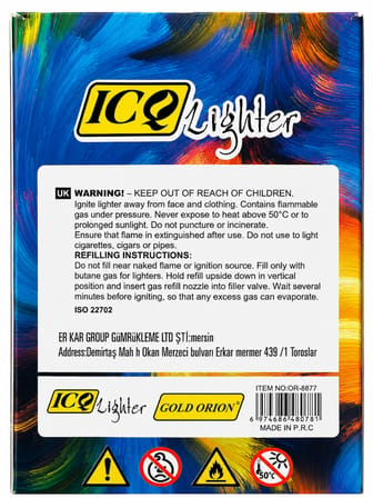 ICQ Lighter XHG8877 Profesyonel Pürmüz Çakmak – Ayarlanabilir Mavi Alev – Doldurulabilir