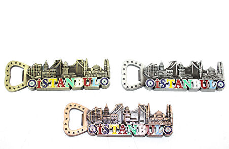 İstanbul Temalı Metal Magnet ve Açacak Model 3 