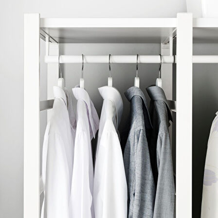 Açık gardırop, beyaz, 44x55x216 cm