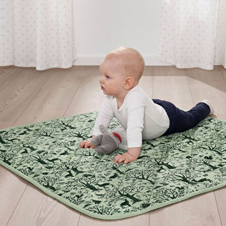 Bebek battaniyesi, yeşil, 96x96 cm