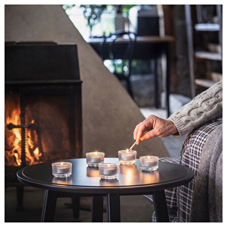 Kokulu tealight mum, gri, 3.5 saat, şenlik ateşi