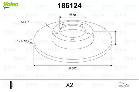 FREN DISKI ON BMW E34 1988-1996 34111161693