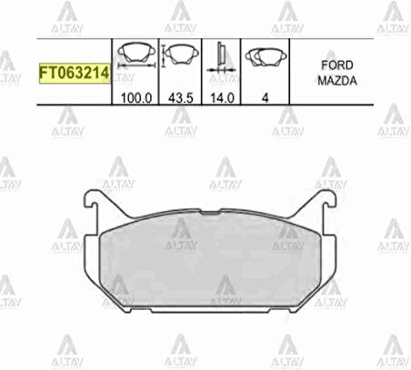 FREN BALATA 626 1992-1997 DİSK ARKA G5Y5 26 43Z