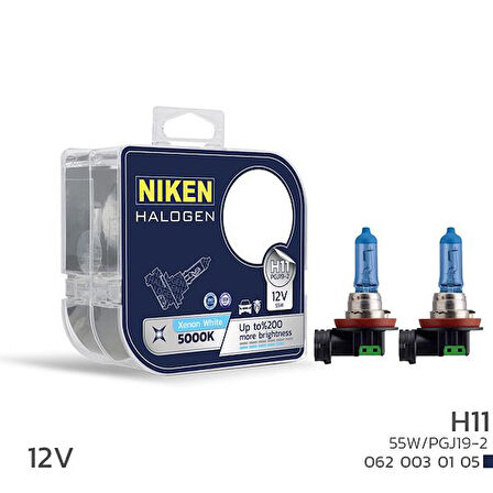 NIKEN 125 H11 55W BEYAZ IŞIK AMPUL PG319-2 5000K UNIVERSAL
