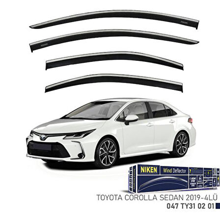 KROMLU CAM RÜZGARLIĞI TOYOTA COROLLA SD 2019- 4LÜ