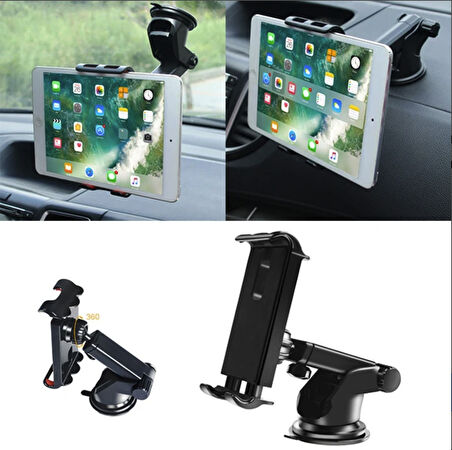 Vantuzlu Tablet Telefon tutucu araç içi tutucu ön cam torpido tüm yüzeyler için ipad tutucu