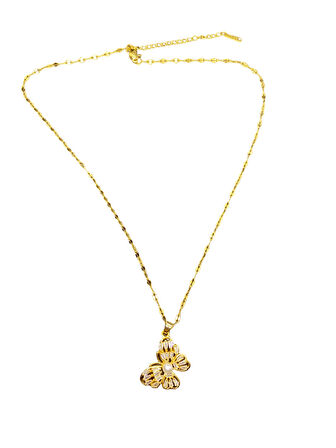 Altın Renk Parlak ve Şık Taşlı 316L Çelik VIP Kelebek Model Kadın Kolye - Göz Alıcı Şık Tasarım