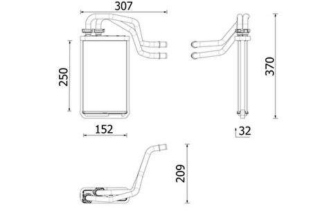 KALORIFER RADYATORU MERCEDES VITO W447 2014 A0008304401
