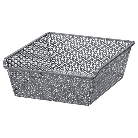 Tel sepet, koyu gri, 50x58 cm