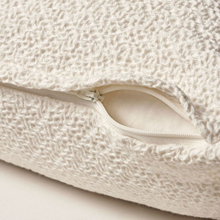 Kırlent kılıfı, kırık beyaz, 50x50 cm