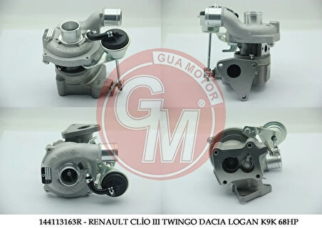 TURBO ŞARJ RENAULT CLİO 2 3 TWINGO DACIA MCW LOGAN SANDERO K9K 1.5DCI 68HP 144113163R 144114521R 7701476040