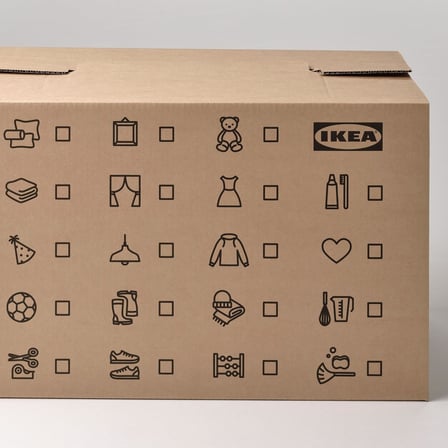 Kapaklı Kutu, Kahverengi, 64x34x40 cm/80 lt
