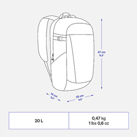Outdoor Sırt Çantası - 20 L - Yeşil - NH Arpenaz 100