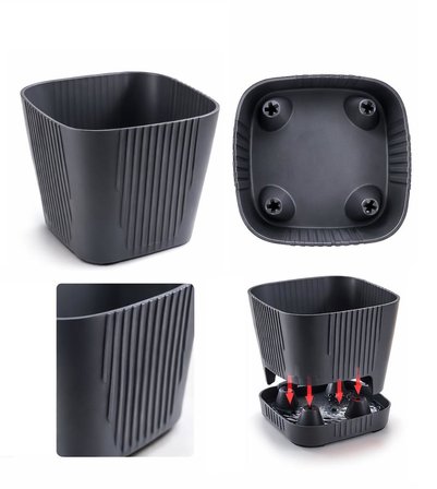 Omnipazar SO-ZB05 Zambak Dekoratif Plastik Saksı 8.8 Litre No:5