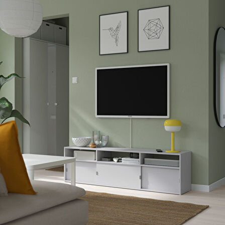 Tv sehpası, gri, 155x32x44 cm