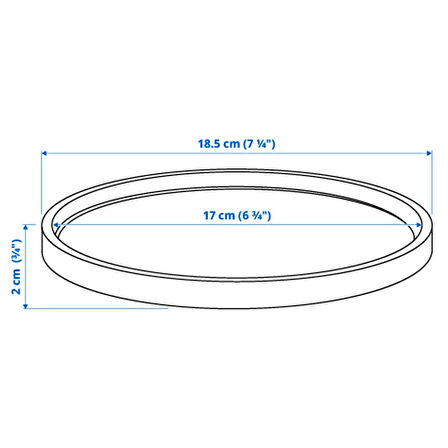 Saksı altlığı, açık gri, 19 cm