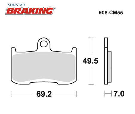 SİNTERLİ ÖN FREN BALATASI / TRIUMPH / TIGER SPORT / 1050cc / ÖN İKİ TAKIM KULLANIR / 2013-2014-2015-2016-2017-2018-2019-2020-2021