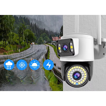 Çift Lensli Dış Mekan Wi-Fi Kamera 
