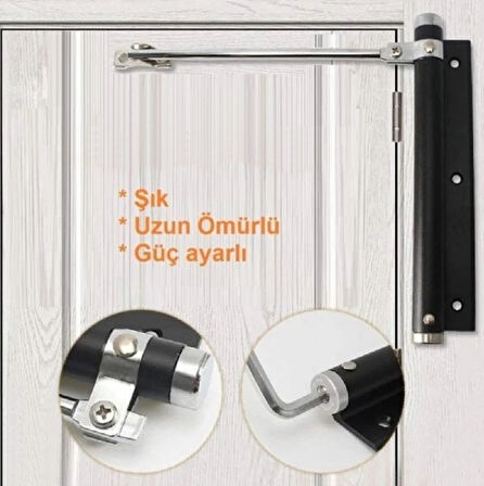 SERVO otomatik kapı kapatıcı (kapı itme yayı, bahçe kapısı kapatıcı)