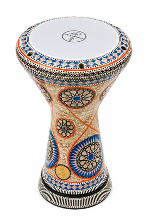 Yankı GEF-SD01 GEF Elfan Profesyonel Darbuka Sedef İşlemeli Mısır Modeli Solo Sahne Darbukası