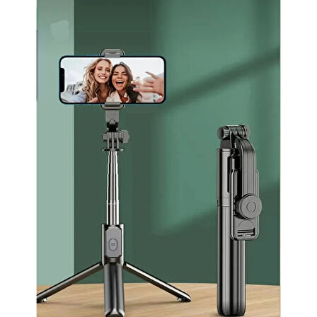 Kablosuz Uzaktan Kumandalı Tripod Selfie Çubuğu 