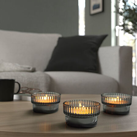 Tealight mum, beyaz, 9 saat, 24 adet