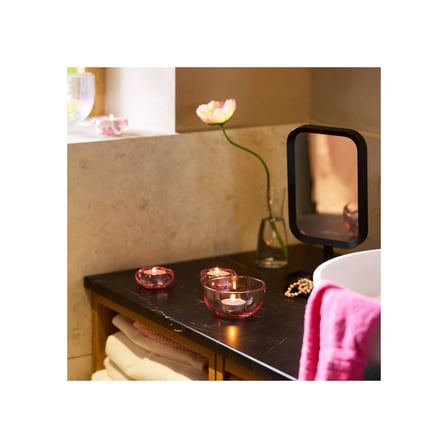 kokulu tealight mum, açık pembe, 3.5 saat, kırmızı meyveler