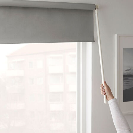 Stor perde, gri, 200x195 cm, ışığı geçirmez