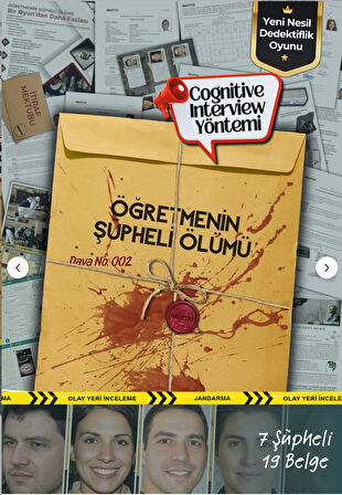 Dedektif Oyunu Öğretmen Davası Yeni nesil Cinayet Çözme ve Katili Bulma oyunu