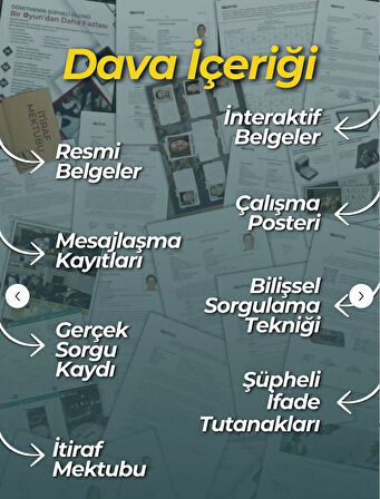 Dedektif Oyunu Öğretmen Davası Yeni nesil Cinayet Çözme ve Katili Bulma oyunu