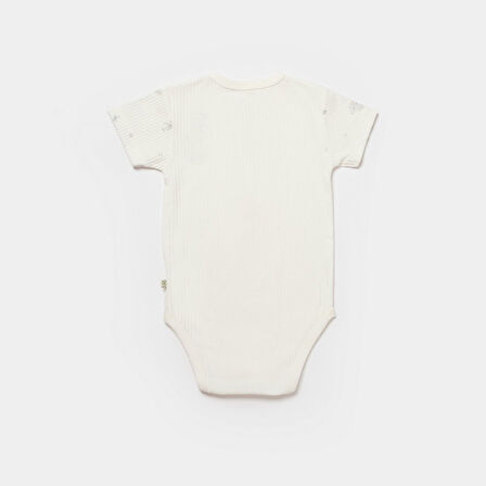 Bibaby Biorganic Koala Jungle Kısa Kol Bebek Body 56972 Gri