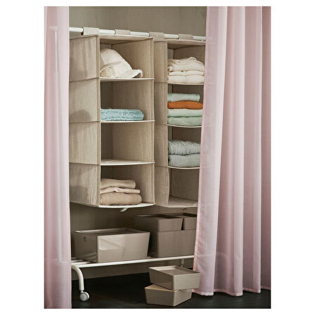 Tül perde/2 kanat, pembe, 145x300 cm