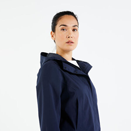 Kadın Yelkenli Yağmurluğu - Lacivert - Sailing 500 - 2XL