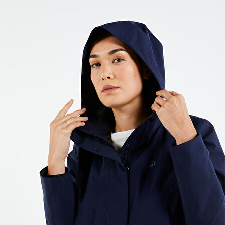 Kadın Yelkenli Yağmurluğu - Lacivert - Sailing 500 - 2XL