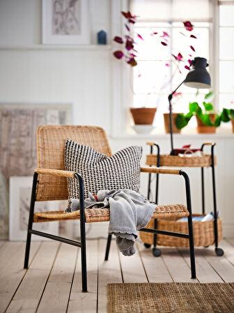 Rattan koltuk, rattan-antrasit